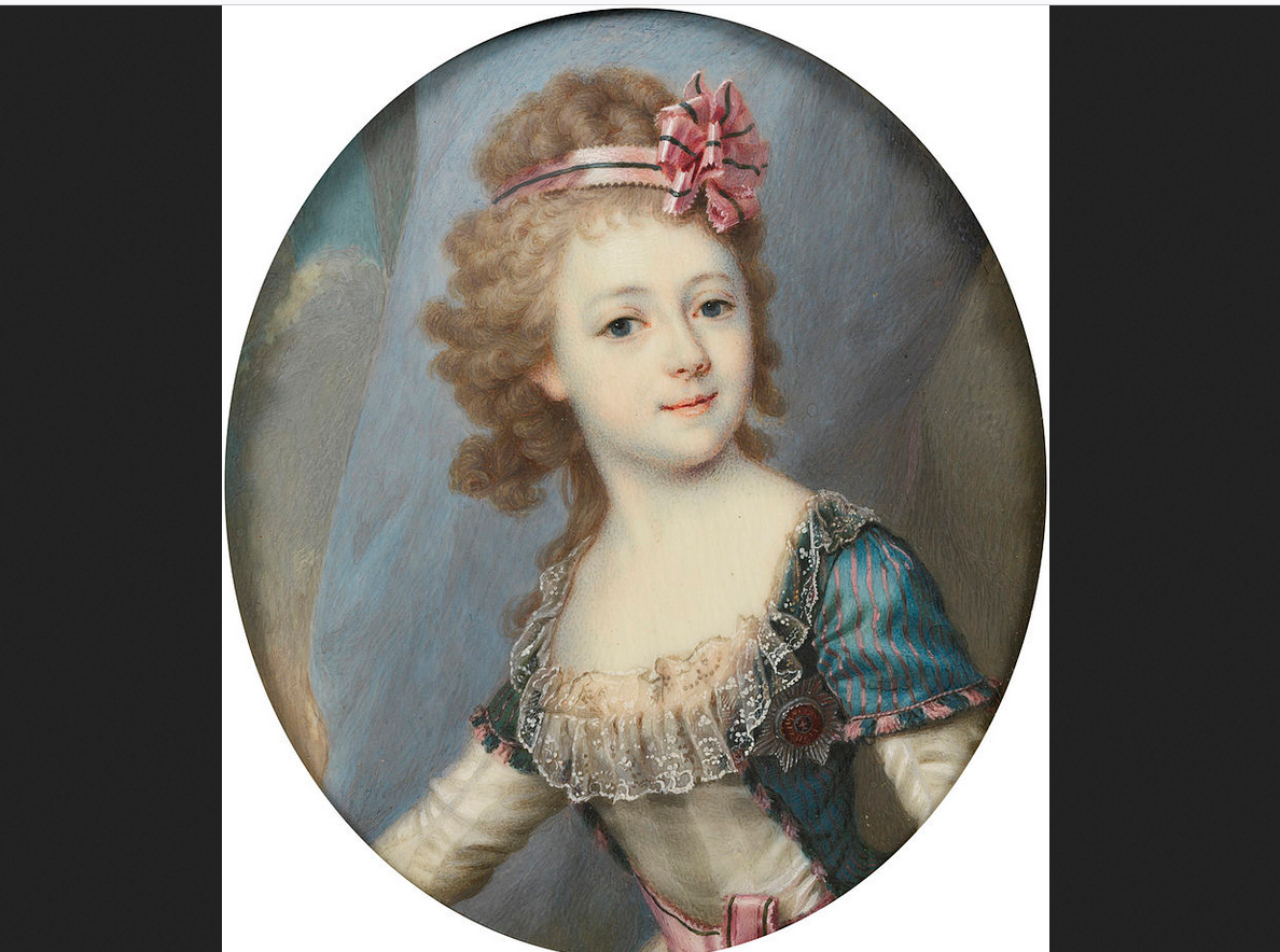 Неизвестный художник. "Портрет великой княжны Александры Павловны в детстве".