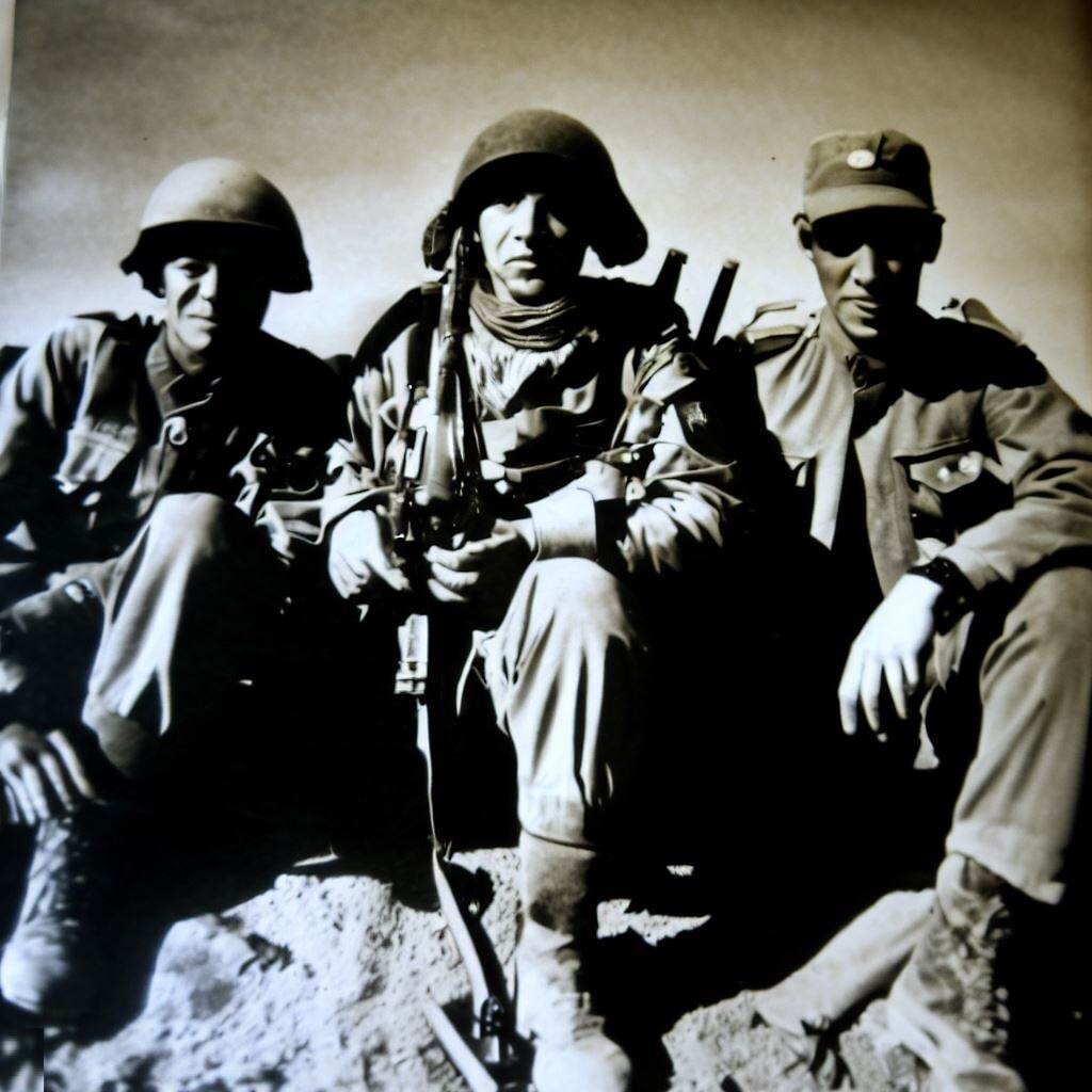 Фотография советских солдат в Афганистане во время советско афганской войны. 