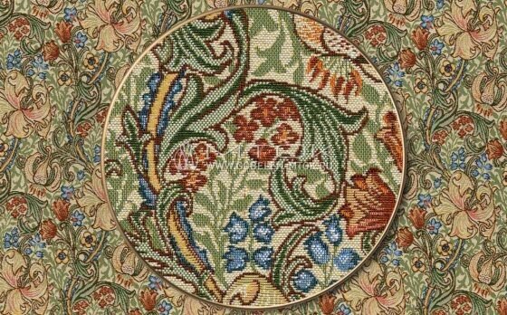 На фото: Гобеленовая ткань «Юнона светлая»