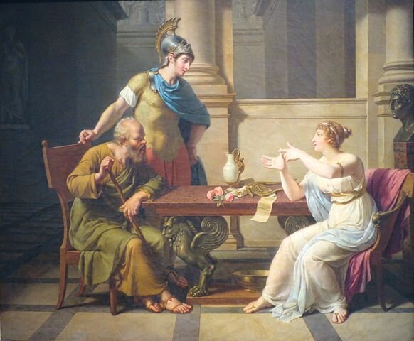 Рис.2. Дебаты Сократа и Аспасии (Di Nicolas-André Monsiau)