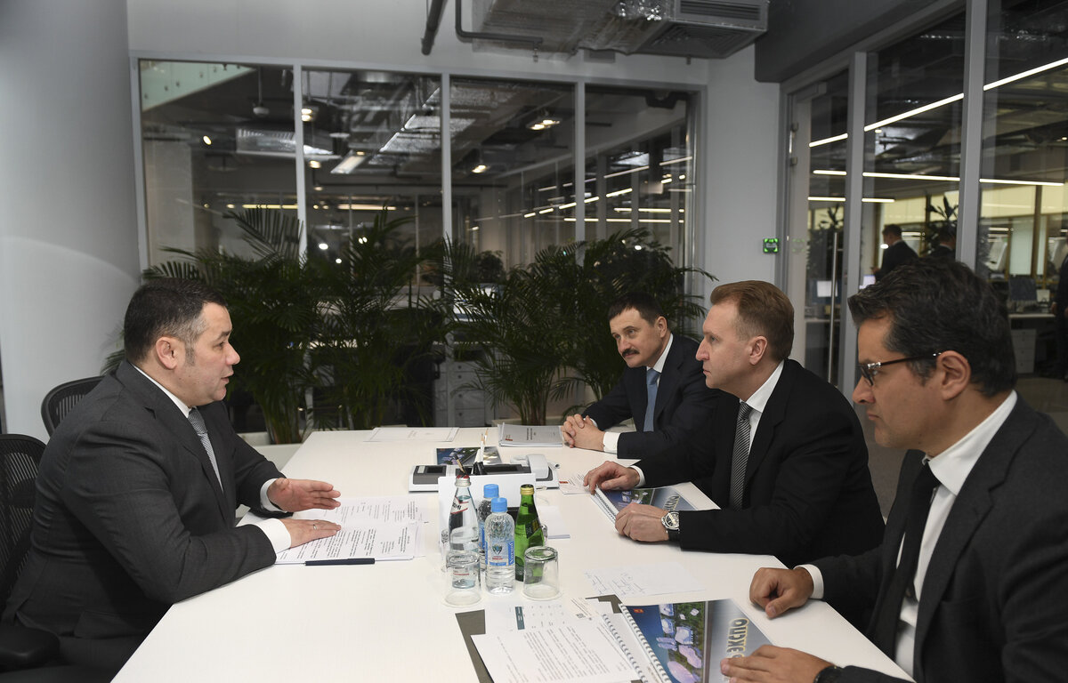 Рабочая встреча Губернатора Тверской области Игоря Рудени и Председателя ВЭБ.РФ Игоря Шувалова