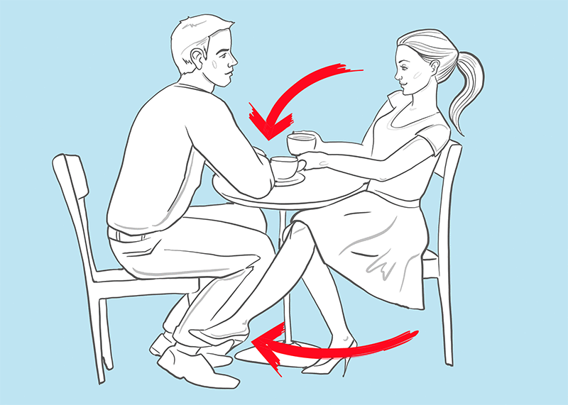 «Случайное» прикосновение к ноге - возможно, один из лучших зеленых огней, которые вы можете получить. Вы можете следить за этим с помощью собственного прикосновения и быстро включить ее .