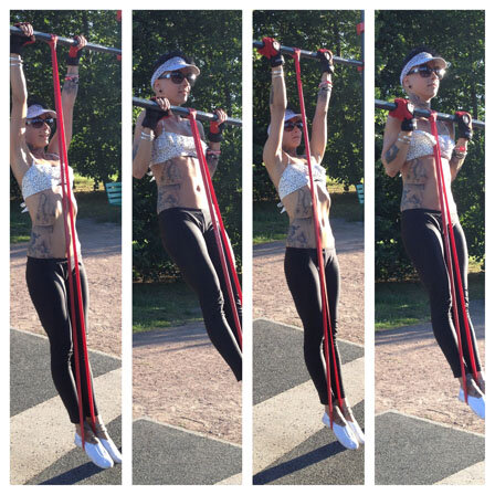 Подтягивания с помощью резинки