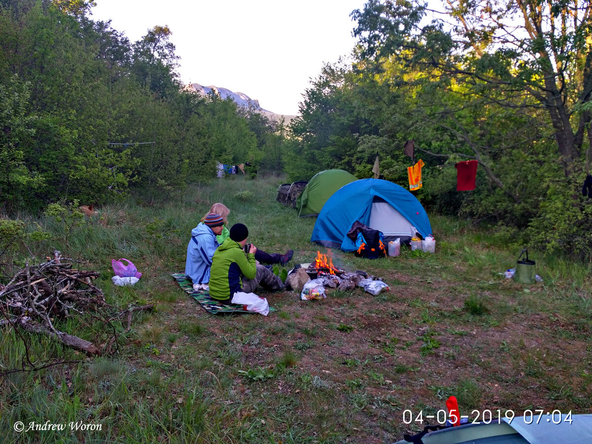 Утро в лагере