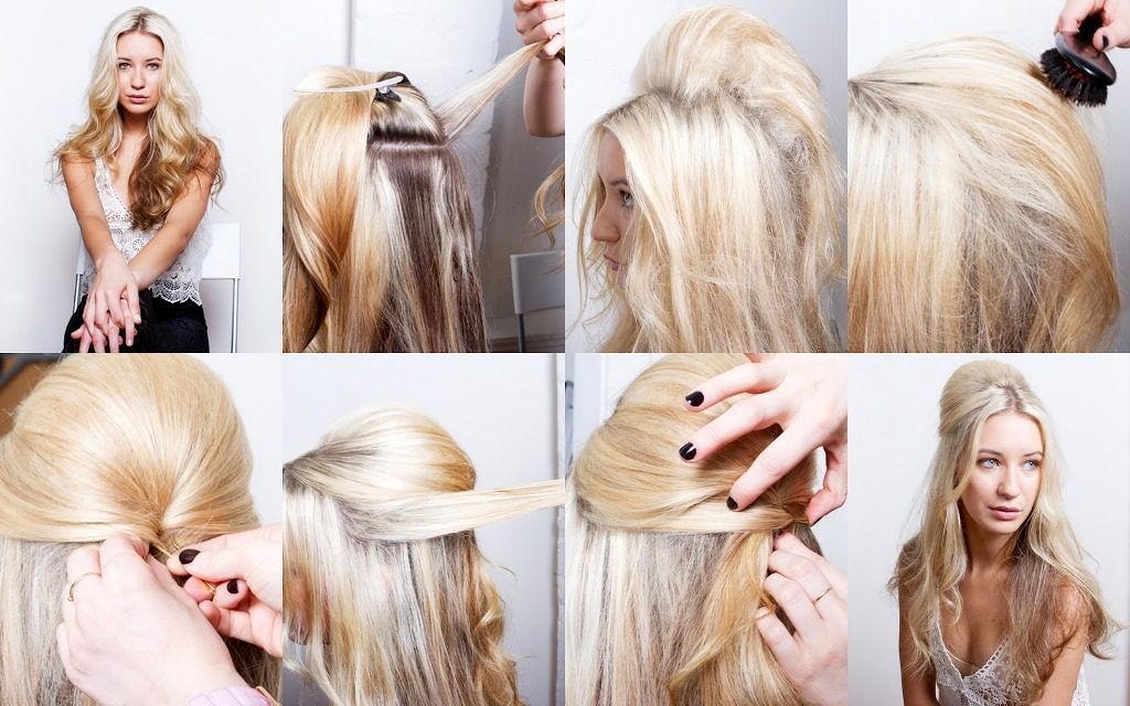 Как сделать начес на длинных волосах