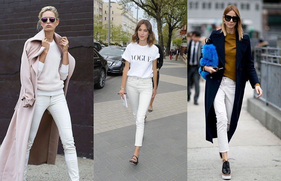 С чем носить белые джинсы летом 