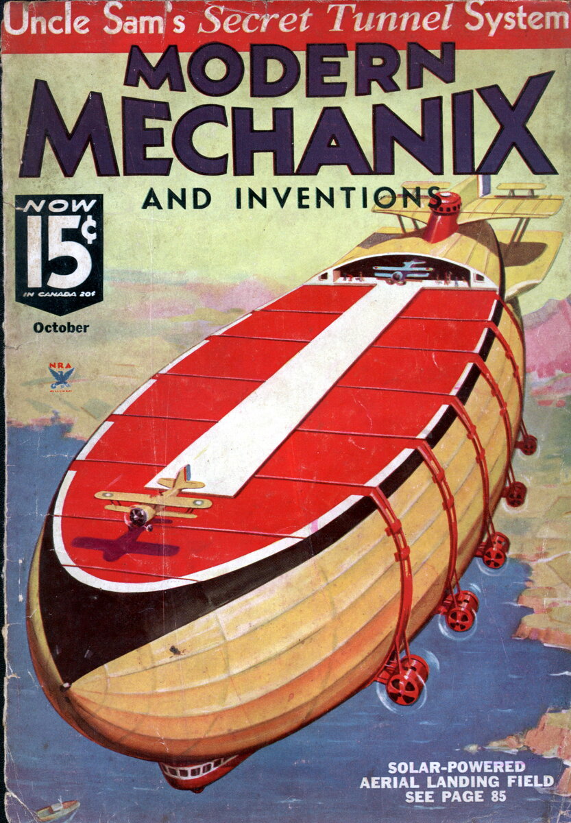 Обложка журнала Modern Mechanix, октябрь 1934 г.