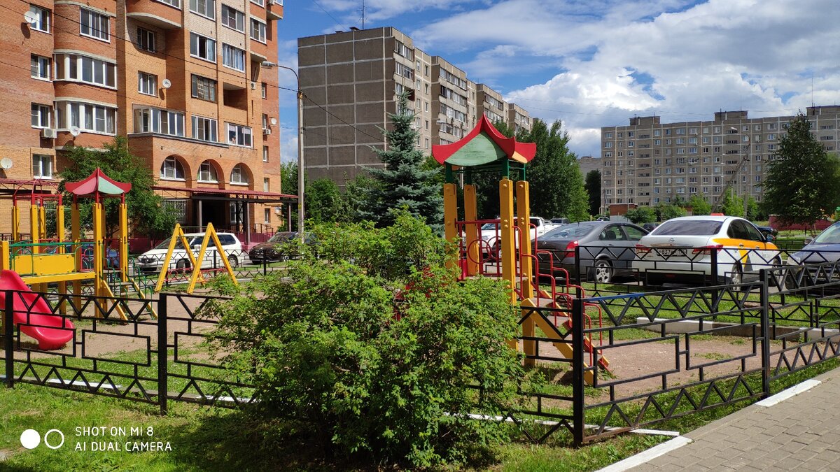 Город Домодедово, микрорайон Дружба, 2018 год, лето