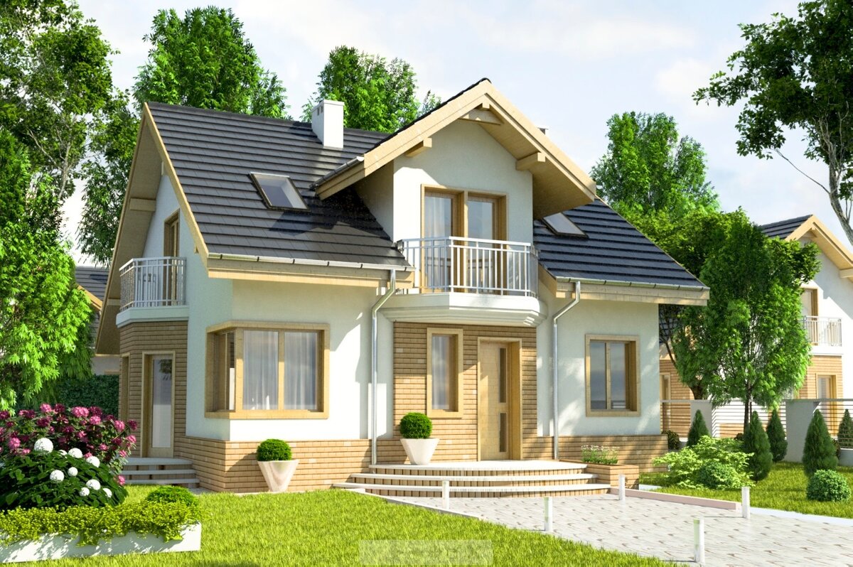 Проект каркасного дома классика 87