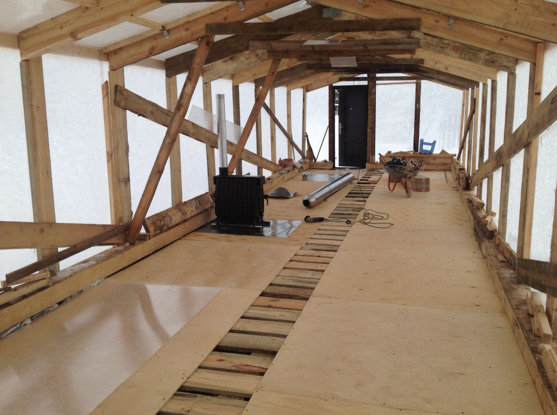 Стройка теплицы