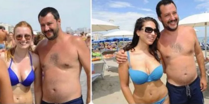 Маттео Сальвини отдыхает на пляже и с удовольствием фотографируется со всеми желающими.