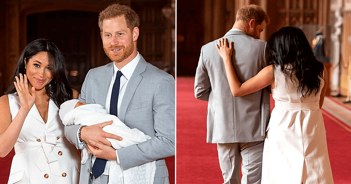 Меган Маркл и Принц Гарри с новорожденной дочерью