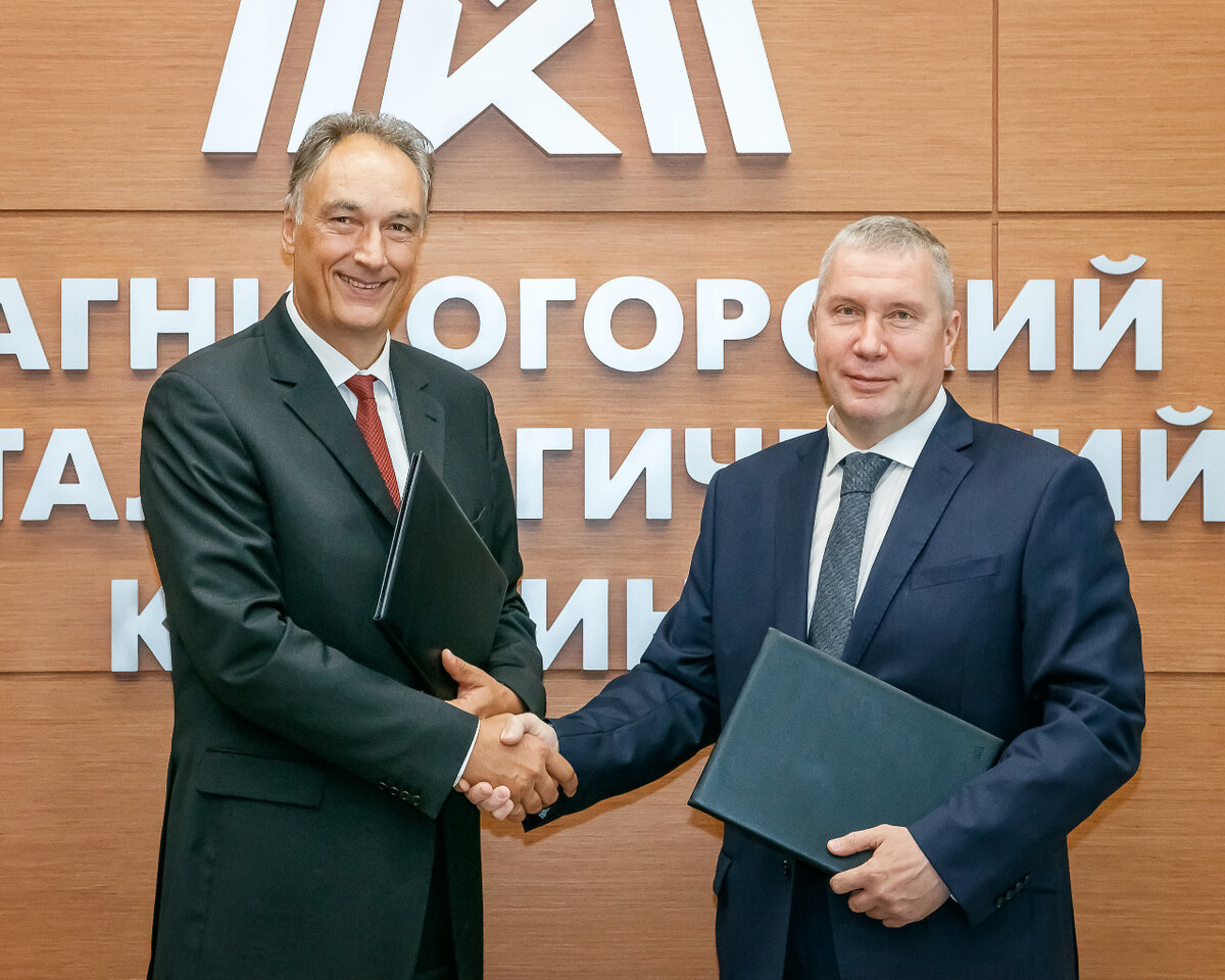 Павел Шиляев и президент компании SMS group GmbH Буркхард Дамен