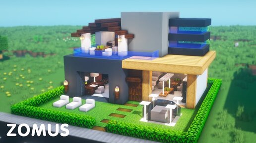 Minecraft Tutorial - Como fazer uma Casa Moderna Manyacraft