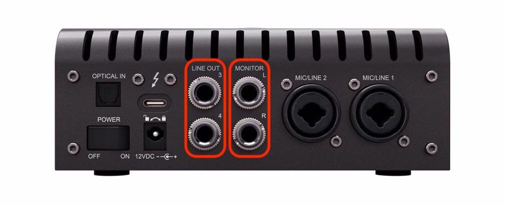 Выходы звуковой карты Apollo Twin X