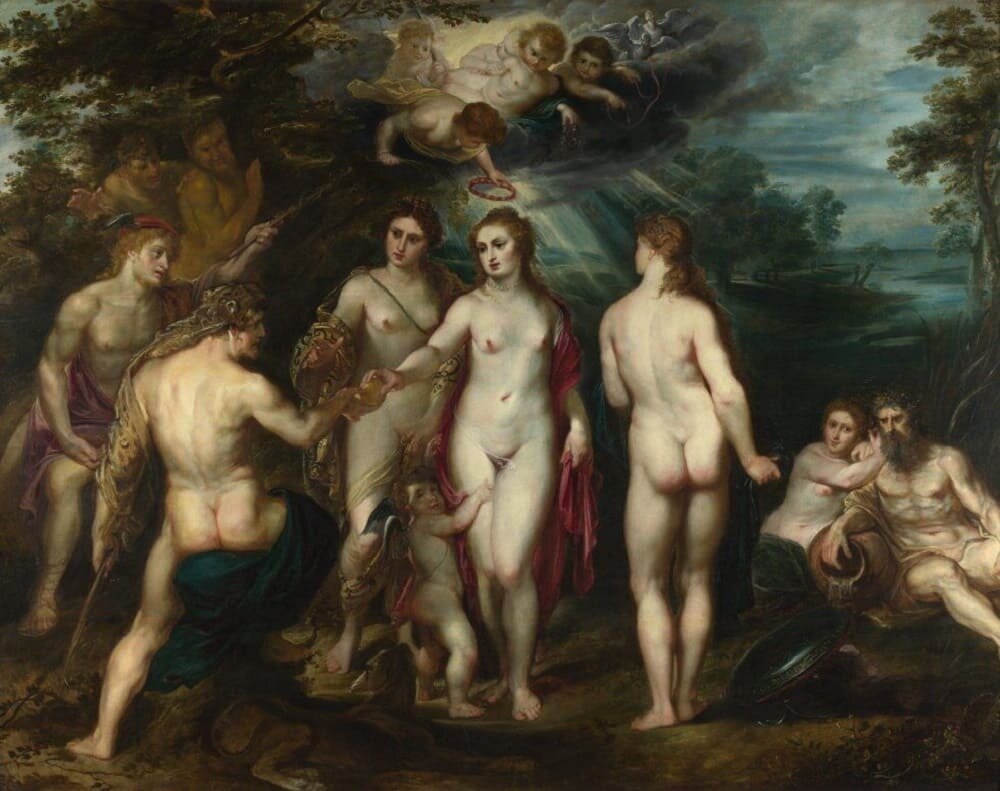 Питер Пауль Рубенс «Суд Париса», 1625 год
Местонахождение: Национальная галерея, Лондон, Великобритания