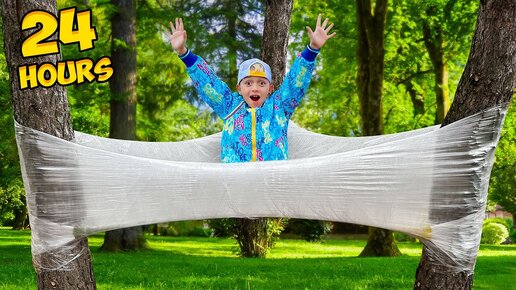 24 HOURS in a tree House CHALLENGE Mark king