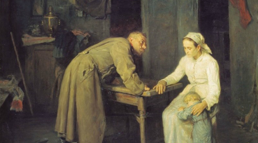 А. Корзухин. Пьяный отец семейства. 1861.