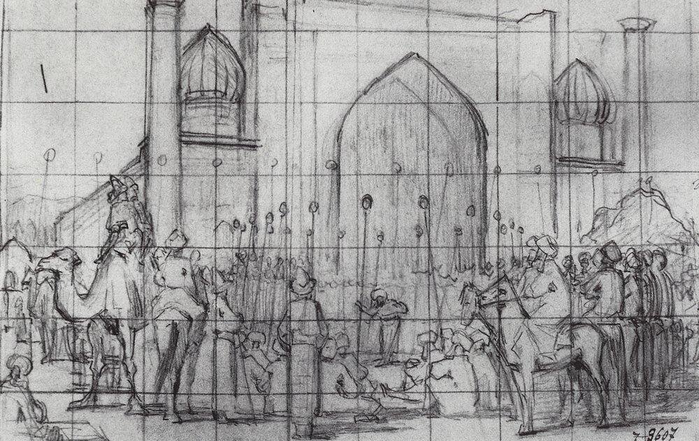 2. Верещагин, Торжествуют. Набросок эскиза одноименной картины