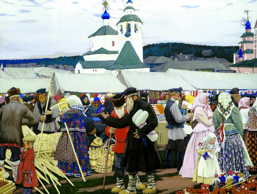"Ярмарка" Б.М. Кустодиева, 1906 г.