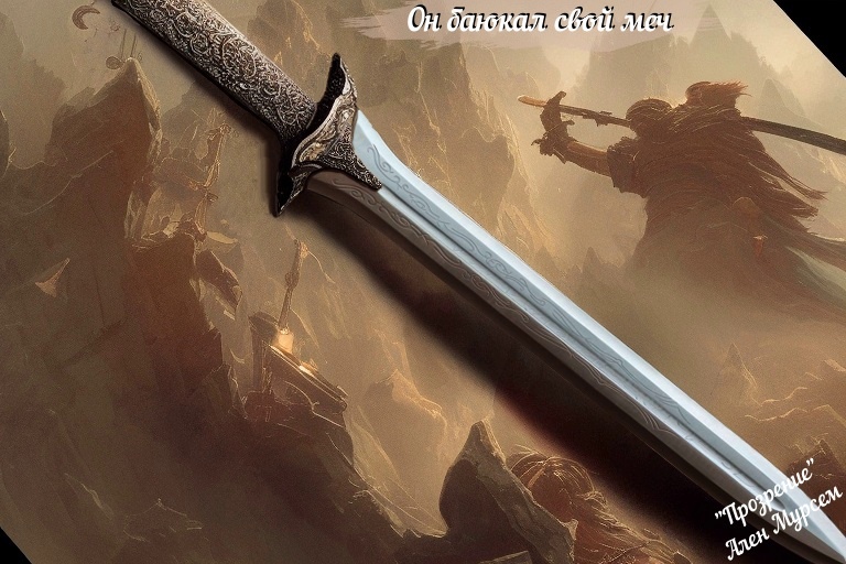 Меч, как память о былом. Иллюстрация к книге "Прозрение" Ален Мурсем.