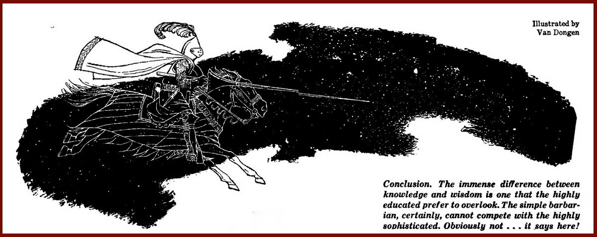 Иллюстрации Van Dongen к повести The High Crusade by Poul Anderson