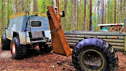 ПРИЦЕП РВЁТ, НАХОДКИ - СТОЯНКИ - ЛЕСОРУБОВ. ПОДНЯЛ 197 кг, НАПАДЕНИЕ БОБРОВ НА ДОРОГУ.