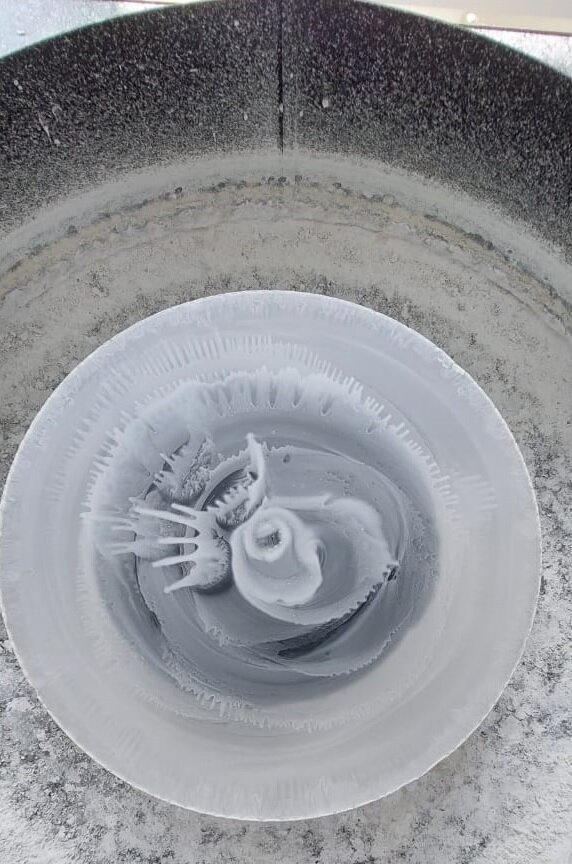 Кварцевый шлифовальник, вид сверху.