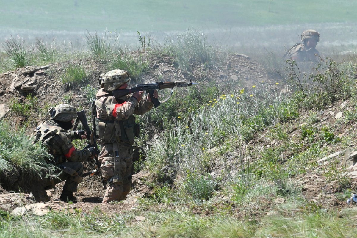    Военнослужащие штурмовых групп Вооруженных сил России. Луганская Народная Республика, Россия.