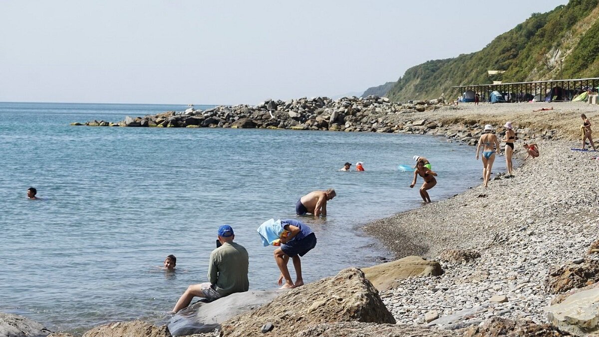 пляж пансионата джубга