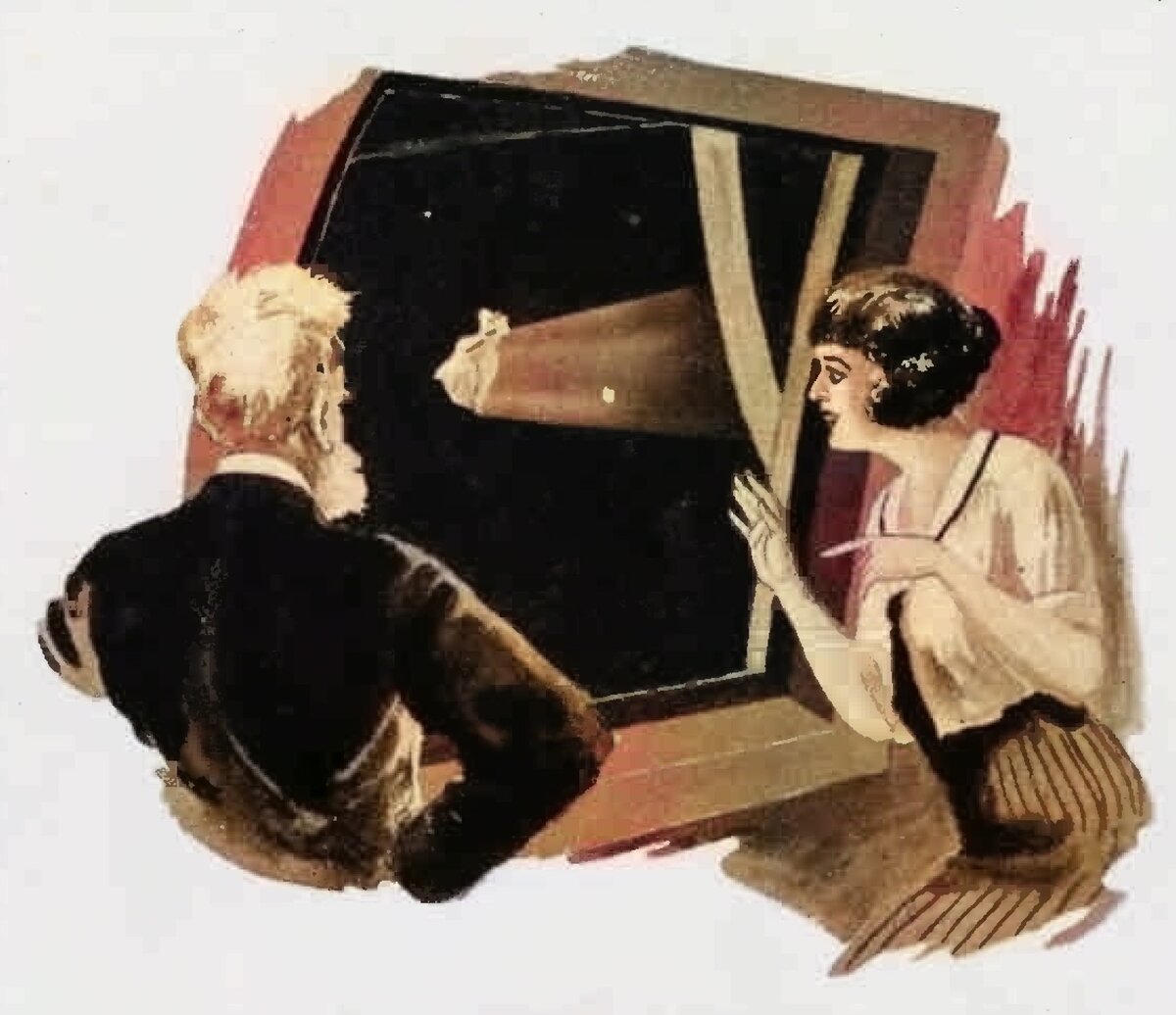 Пеп бросает мусор в открытый космос. Рис. Ф. Пола, «Science  and Invention» за октябрь 1923 года