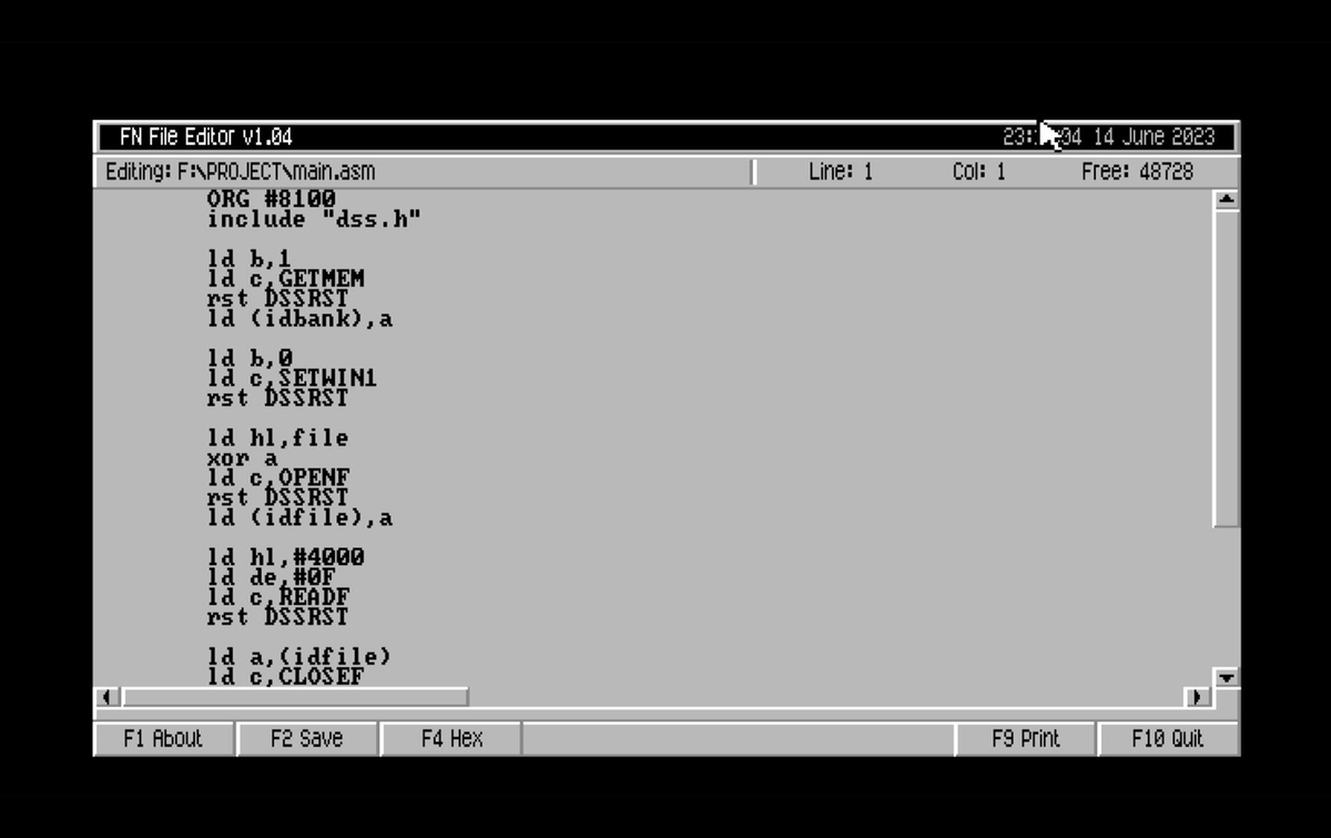 Первый листинг программы