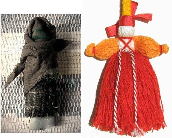 Куклы Недоля ( слева) и Доля ( справа). Фото из открытого источника. А своей у меня нет , да и показывать её никому нельзя.