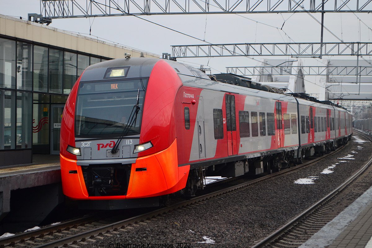 Электропоезд ЭС2Г-113 «Ласточка» с техническим зрением на МЦК. Источник: Дмитрий Халимов/railgallery