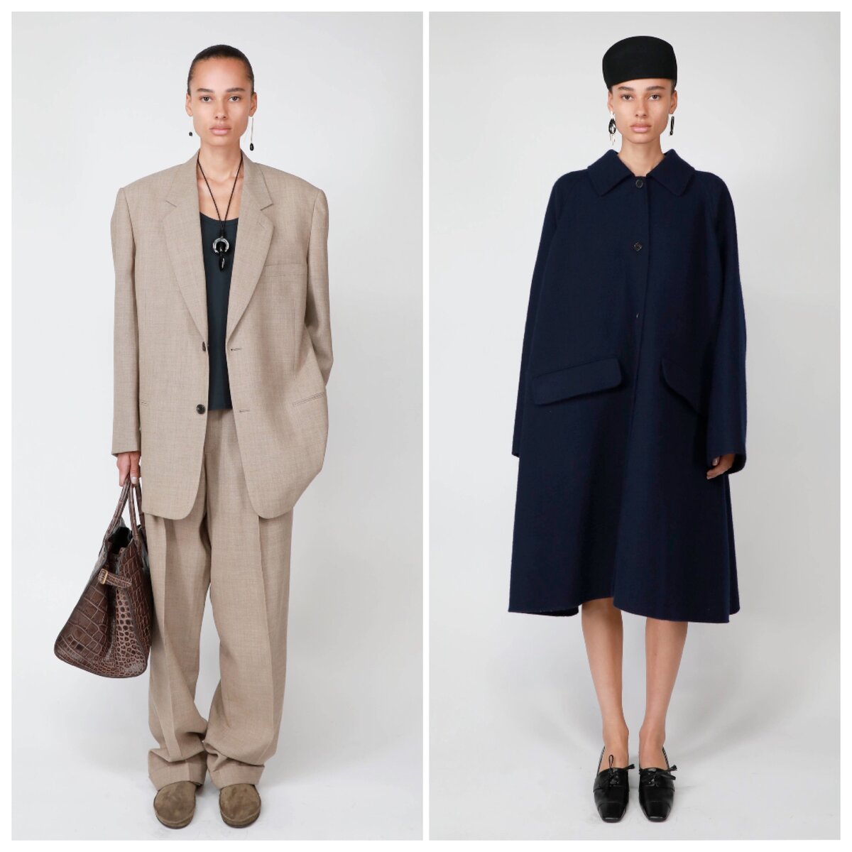 фото Vogue Ranway, коллекция The Row 2024, коллаж составлен автором