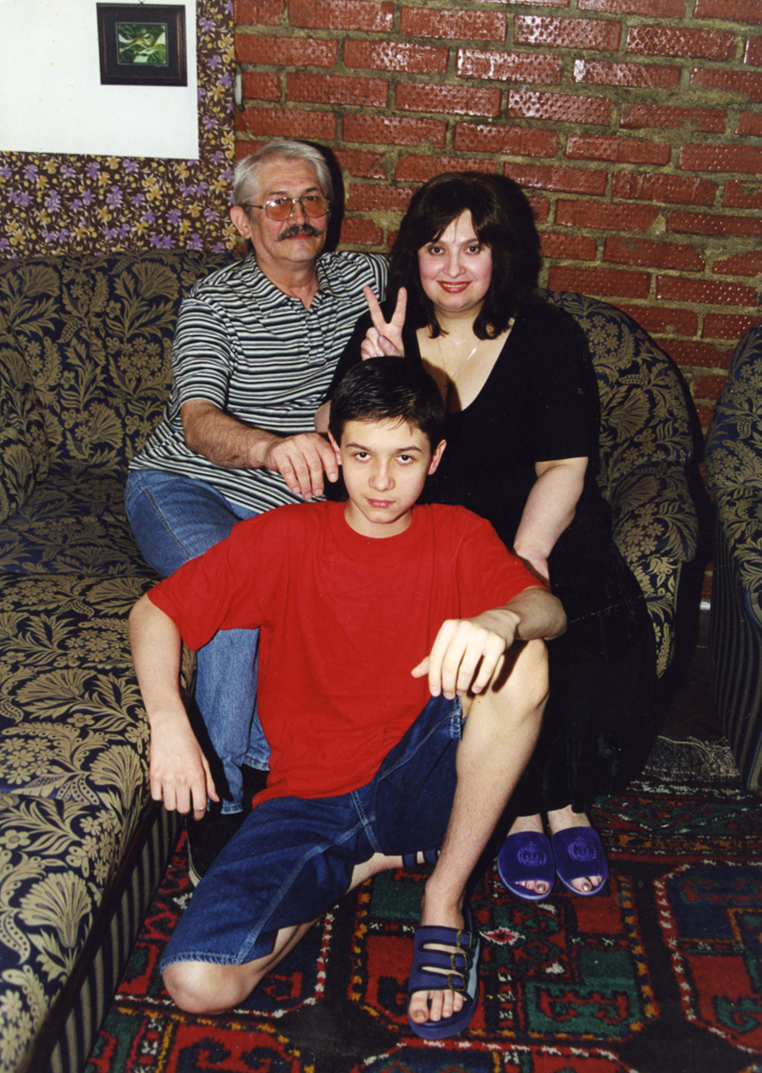 С мужем Владимиром Белоусовым и сыном Вячеславом