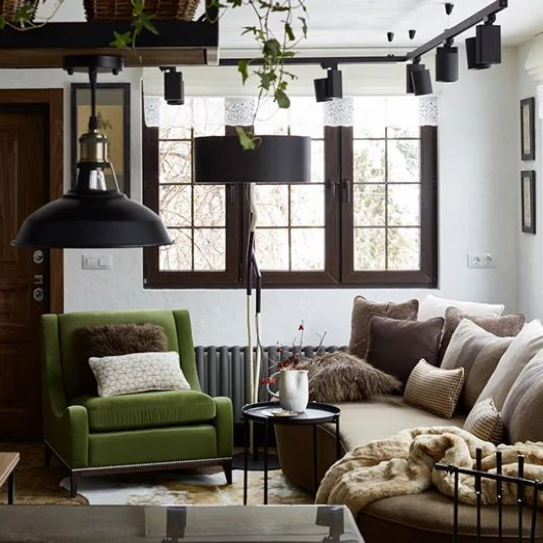 Реализация интерьера по проекту дизайнера интерьеров Екатерины Грачевой. Диван и кресло Sofas & Decor.