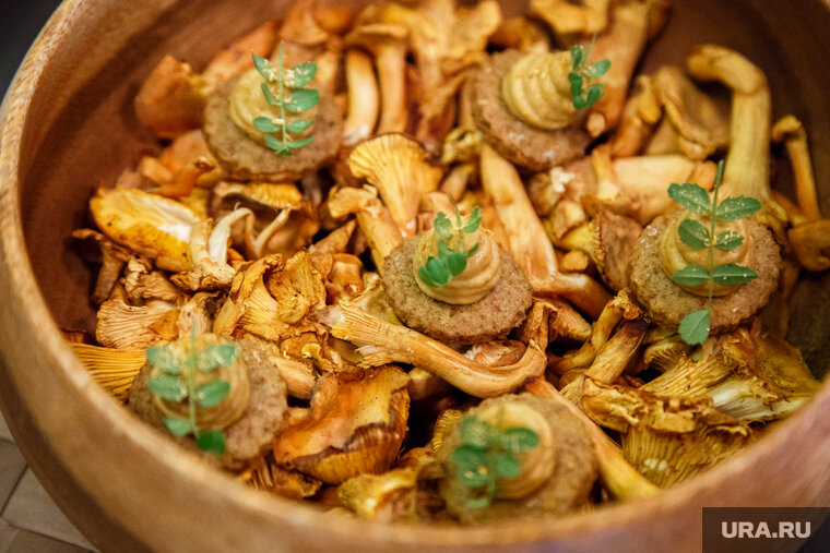    Грибники делятся добытым с элитными заведениями города