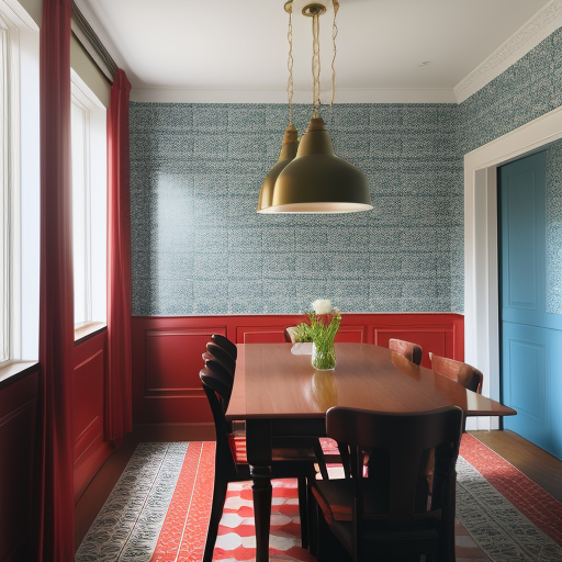 Кафельная плитка на стенах в столовой