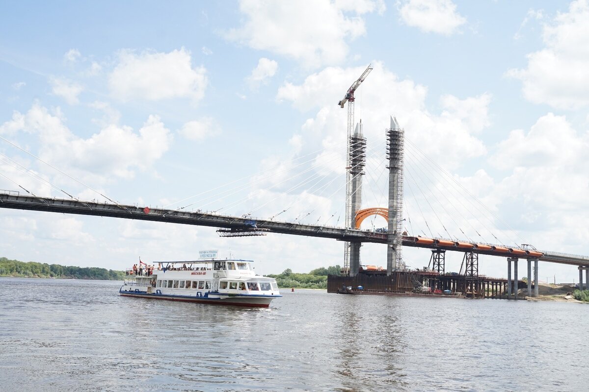 Муромский мост через реку Ока, трасса М-12