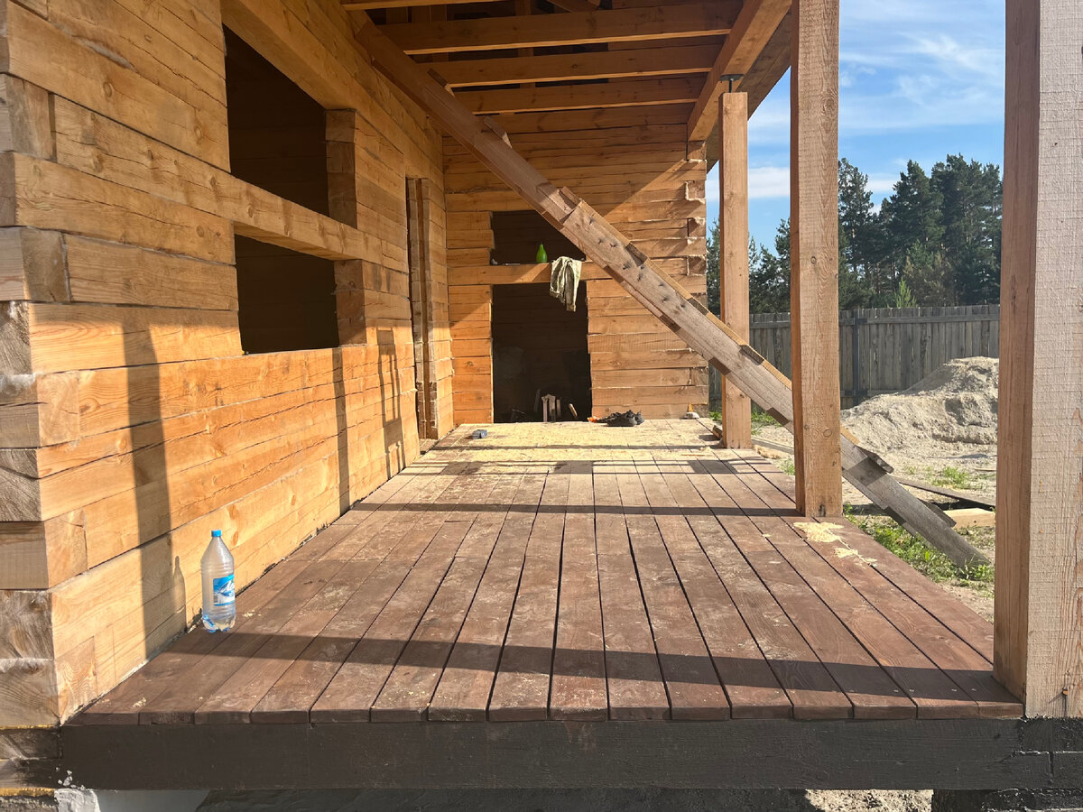 Готовый пол веранды