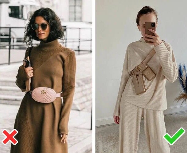 Поясные сумки были на вершине модного олимпа несколько лет, но сейчас их смело можно убирать из гардероба. Им на смену пришли ремни с несколькими дополнительными элементами в виде чехлов и мини-сумочек.

Где найти:

Поясная сумка на ремне от Fashion Room, 7 000