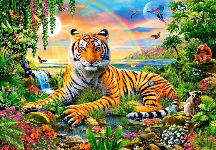 Игра Сердитый Тигр: Раскраска / Angry Tiger Coloring
