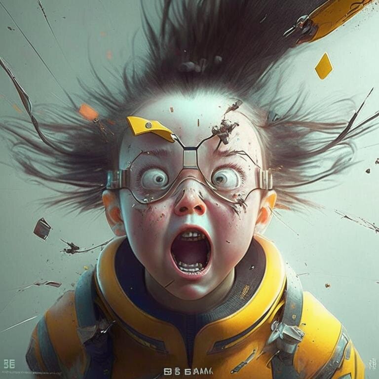 "Инфантилизм", сгенерировано в Kandinsky