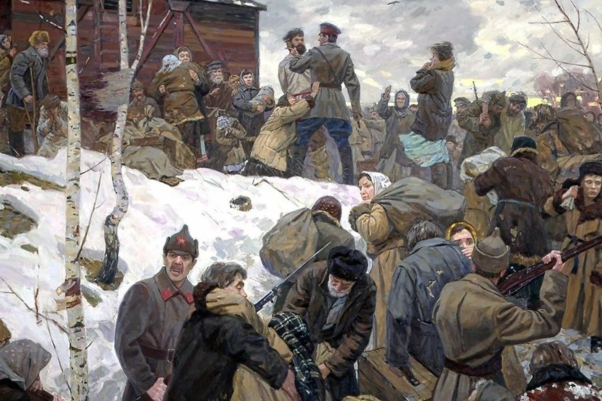 Кампания против зажиточного крестьянства. Илья Глазунов раскулачивание. Картина раскулачивание Глазунов. Юрий Кугач раскулачивание. Репрессии Кулаков раскулачивание