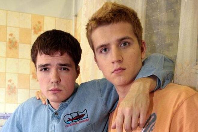 Денис Косяков на съемках сериала "Любовь на районе" . 