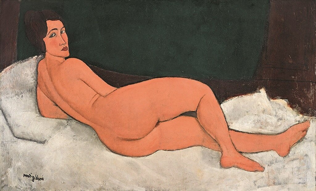 Амедео Модильяни. «Лежащая обнаженная». 1917 г. 