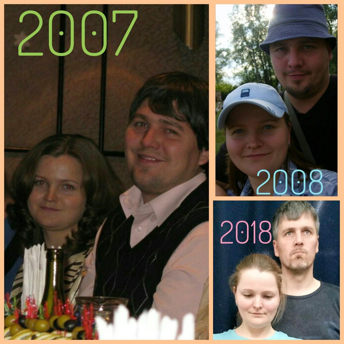 Вместе толстели - вместе похудели.