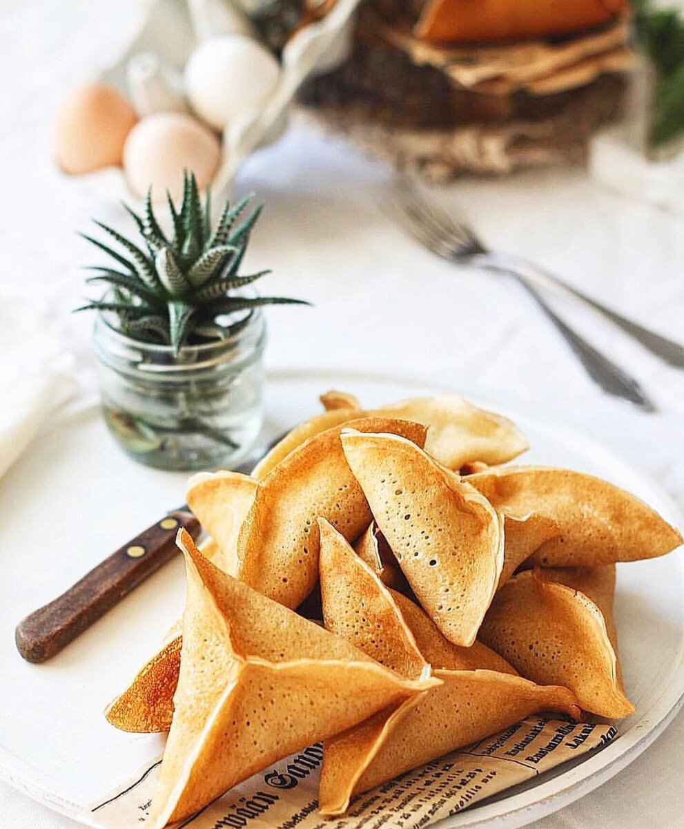 Блинчики с грибами и сыром 