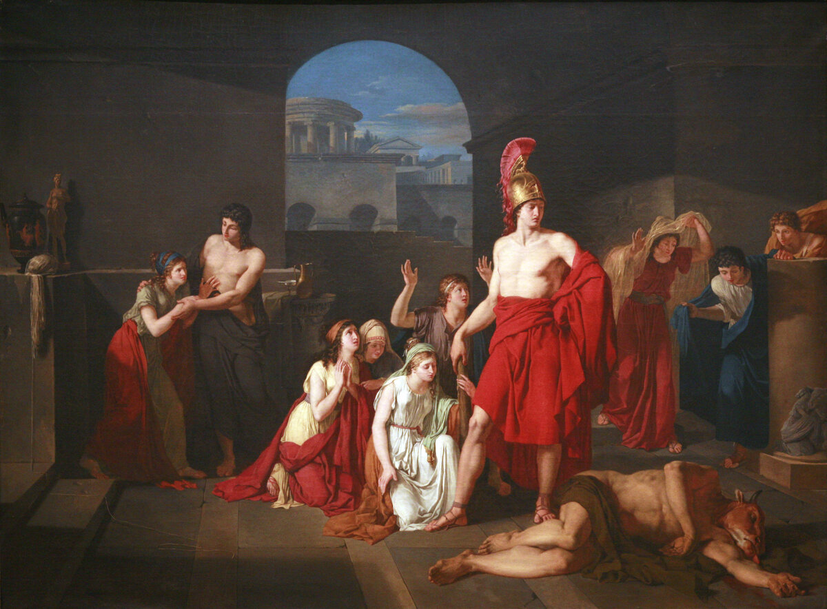 Тесей, победивший Минотавра — Charles-Édouard Chaise (1759-1798)